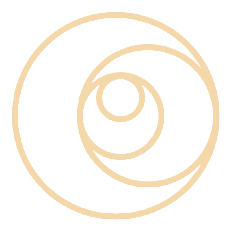 Logo Peter Vercauteren, cirkels in spiraalbeweging